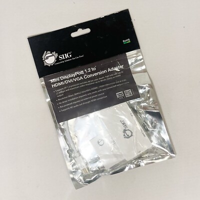 Siig Mini DisplayPort 1.2 to 4K HDMI/DVI/VGA Conversion Adapter, CB-DP1H11-S1