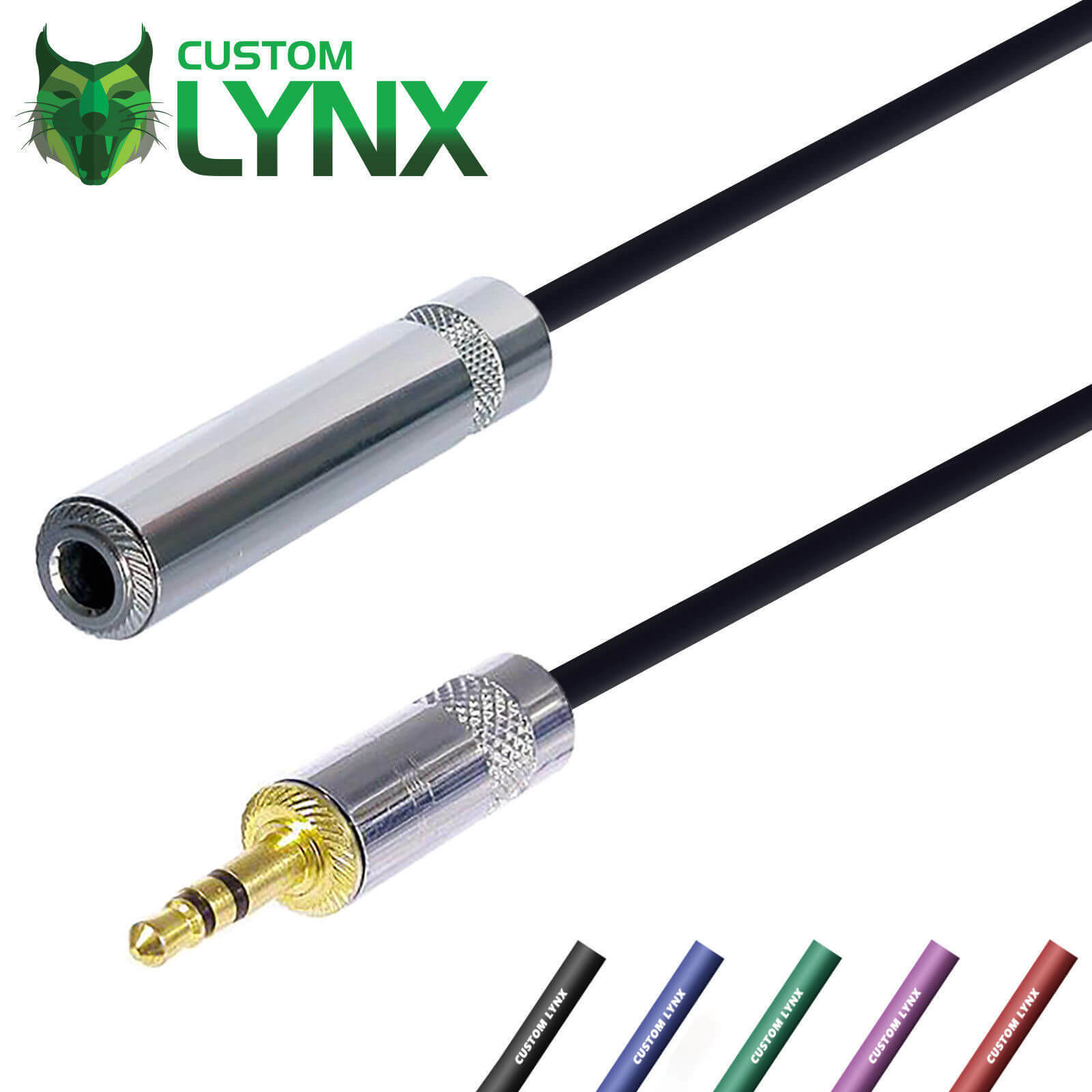 Neutrik Headphone Jack Extension Cable. 3.5mm Male to 6.35mm Female