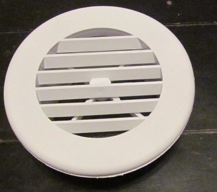 4" WHITE Round Rotaire Grille Heat Covered Screws Outlet Vent 3940WH RV Trailer