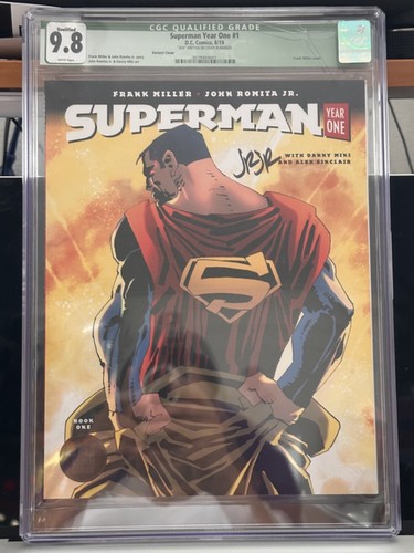SUPERMAN #1 YEAR ONE SIGNED BY ARTIST JOHN ROMITA JR, CGC 9.8 VARIANT COVER