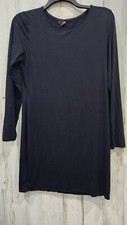 LULUS Black Long Sleeve Scoop Neck Jersey Knit Midi Dress*Rayon* Size XL**NWOT**