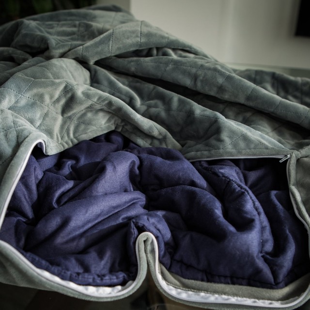 Neptune Weighted Blanket II Adult Size 7kg with Minky Cover Anixety for