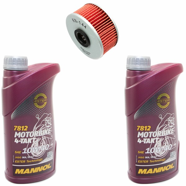 MotoröL Set 10W40 2 Liter + ÖLfilter KN144 FüR Yamaha FZR 600 XJ 550 XJ 900 XS 4-image
