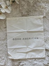 Good American Logo Storage Drawstring Dust Bag Cream 15  X 16  