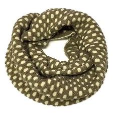 Wrapables Thick Knitted Winter Warm Infinity Scarf, Brown/Cream