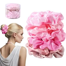 12PCS Satin Silk Scrunchies Hair Ties for WomenSatin Scrunchies Silk Hair Tie...