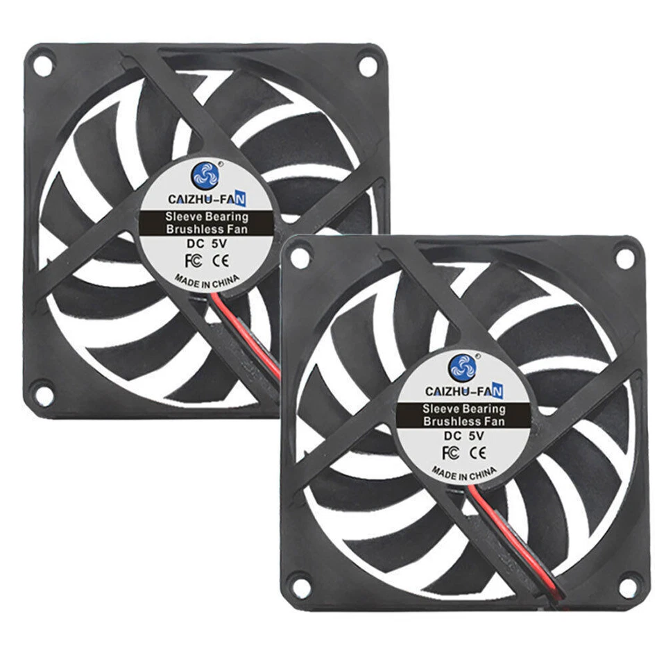 2/4X DC12V 5V 24V Cooling Computer Case Fan 80mm 80x80x10mm for PC 3D Printer - Image 3 of 4