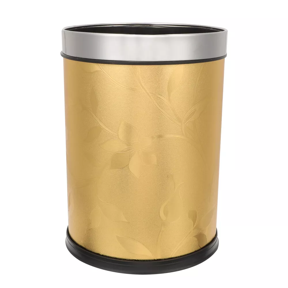 Golden cheap trash can
