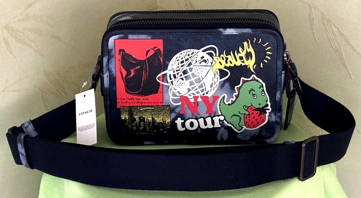 COACH CHARTER CROSSBODY BAG 24 TIE DYE DIGITALLY PRINTED LEATHER