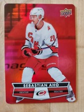 Sebastian Aho Red Die Cut DC40 Tim Hortons Hockey Cards Upper Deck 2021-22