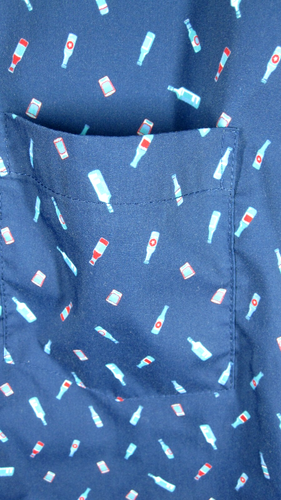 Izod Shirt Men's L Blue Cocktail All Over Print Lightweight Button-up Golf Fun - Picture 10 of 14