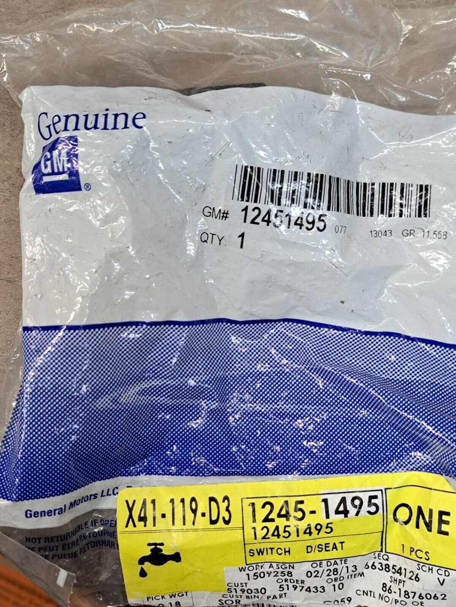 OEM GM Genuine 12451495 6-Way Power Seat Adjustment Switch Encore 
