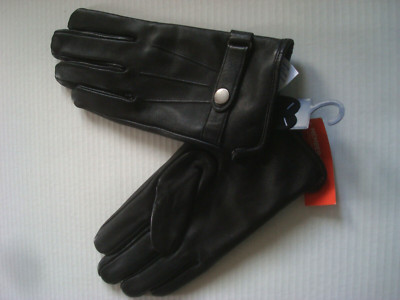 Mens Black Leather Gloves Size  L / XL  Simply Styled NWT