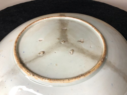 Antiguo plato japonés de porcelana azul blanco Arita Ware 11" - Imagen 8 de 11