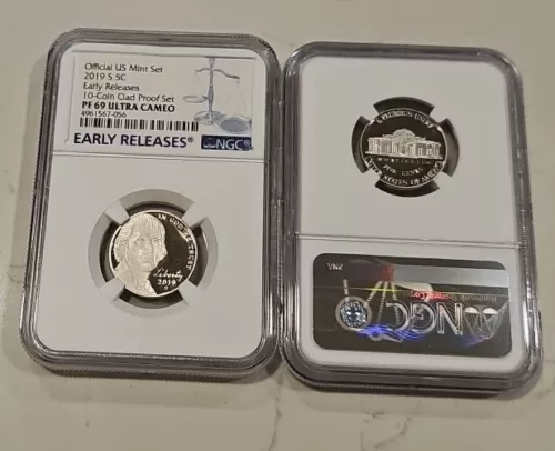 2019-S 5C JEFFERSON Nickel From 10-Coin CLAD PROOF SET NGC PF 69 Ultra Cameo