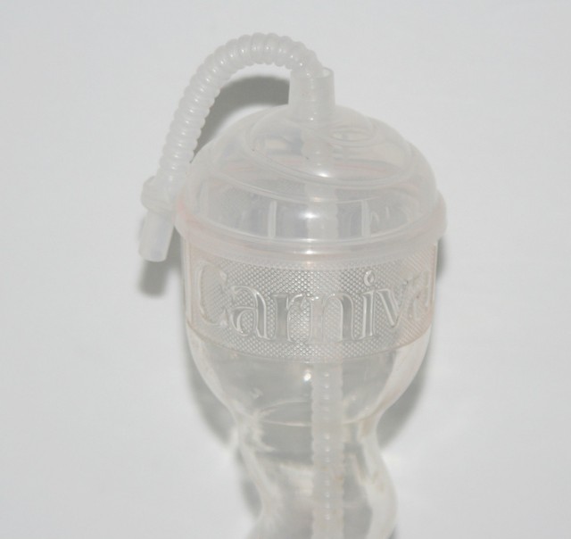 Carnival Cruise Lines Tall Cup With Lid & Straw, Clear, Souvenir 12