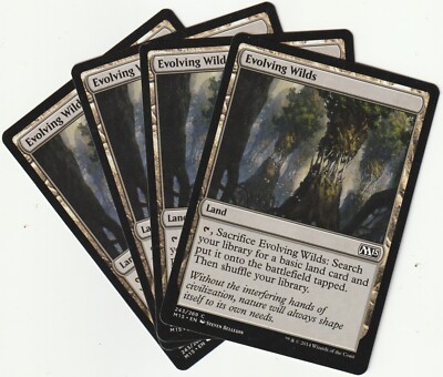   4 MAGIC The Gathering EVOLVING WILDS  Nonbasic Land MTG LAND PLAYSET TOP