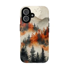 Autumn Fall Forest Mountains Phone Case for iPhone, Samsung Galaxy, Pixel