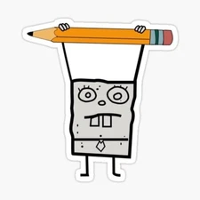 Spongebob Doodlebob Vinyl 3" Die Cut Sticker