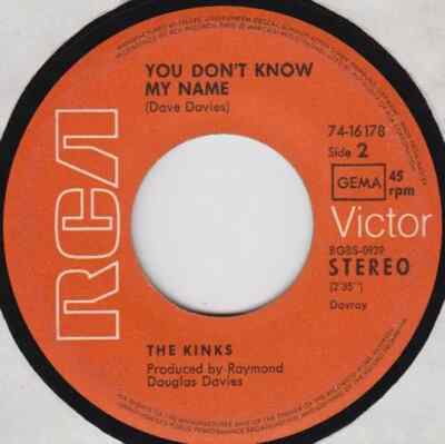 The Kinks Supersonic Rocket Ship / You Dont Know My Name Vinyl Single 7inch