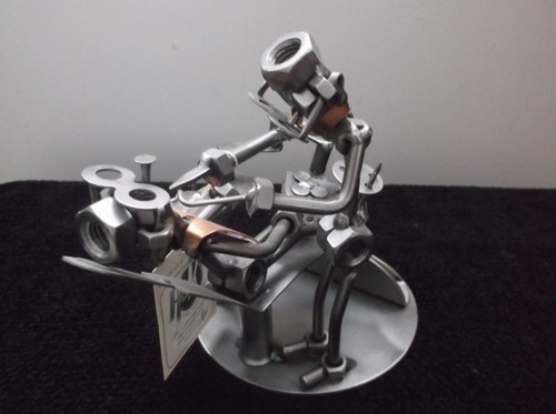 Hinz And Kunst Dentist Nuts and Bolts Art Sculpture German Business Card holder - Picture 3 of 7