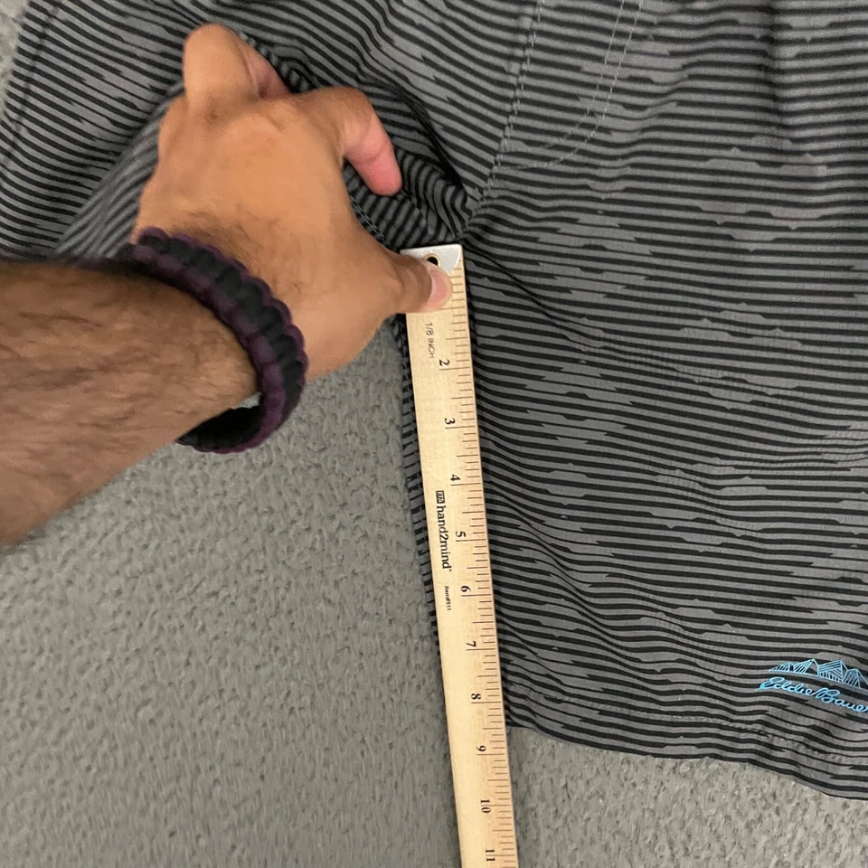 Eddie Bauer Swim Trunks Boys Medium 10/12 Multicolor Geometric Lined Beach - Image 4 of 4