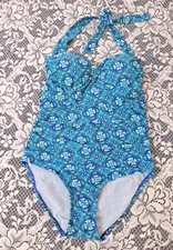 Love Your Assets by Sara Blakely Swimsuit Size L Spandex One Piece Ruched Sides 