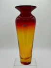 Blenko Glass Vase 8310S in Tangerine 10" Shepherd Design - Excellent Condition