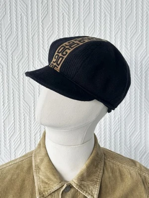 Black Dolce & Gabbana DG Monogram Vintage Wool Newsboy Cap - Image 1 of 4