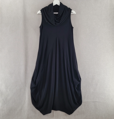 #ad Sympli Dress Womens 4 Sleeveless Dream Cowl Neck Bubble Hem Jersey Lagenlook $55.95