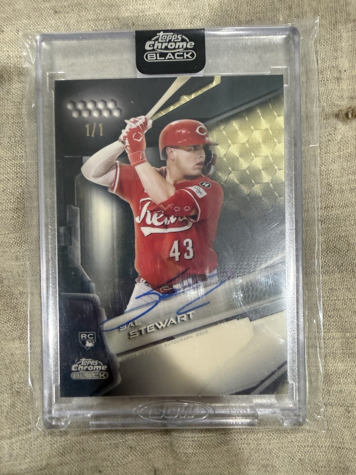 Sal Stewart 2026 Topps Chrome Black #CBA-SS Autographs Price Guide 