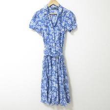 Polo by Ralph Lauren floral print short-sleeve dress, size 0, blue Women USED