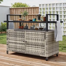 Uforic XL Outdoor Storage Cabinet, Outdoor Grill Cart