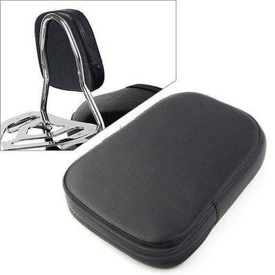 Sissy bar backrest PU seat back cushion for Harley chopper motorcycle Black