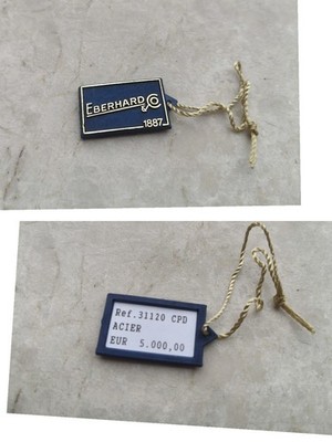 EBERHARD 31120 120th ANNIVERSARY WATCH WATCHES TAG LABEL WATCH LABEL 