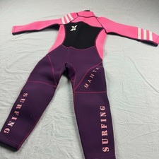 Manta Pink Purple Dive And Sail Wet Suit X Surfing Beach Wear Girls Medium
