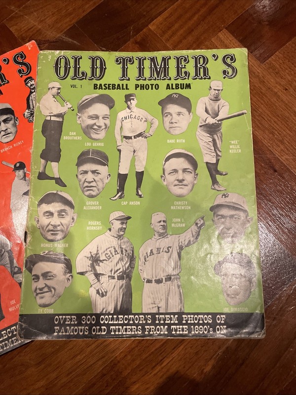 Vintage 1961, 1963, 1966 Old Timers Baseball Photo Albums - Volumes 1 And 2