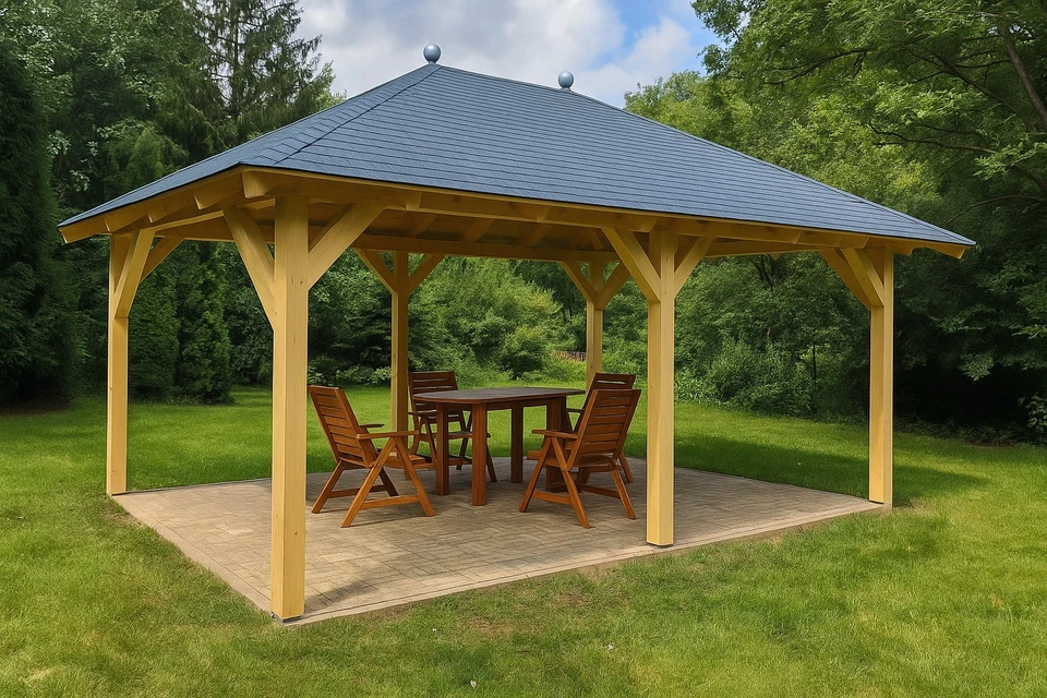 Holzpavillon Gartenpavillon Pavillon Grillhütte Gartenhaus Gartenlaube KVH Haus