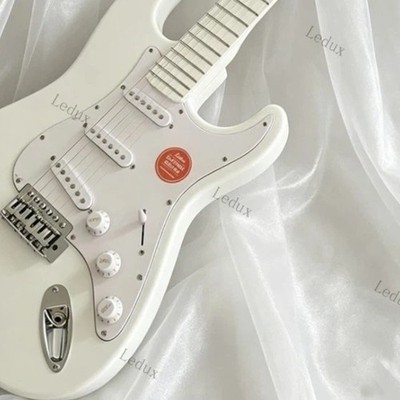 New Snow White Electric Guitar 21 Fret Maple Fingerboard&Neck Chrome Hardware