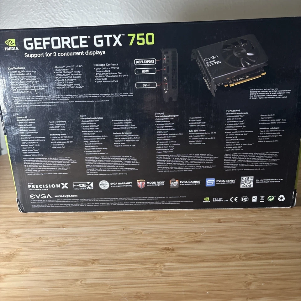 Asus Nvidia Geforce GTX 750 1 GB GDDR5 PCI Desktop Video Card-New Open Box - Image 3 of 4