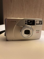Canon Prima BF-800 Zoom 35mm Film Camera Silver Built-in Flash Auto Focus