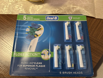 Oral-B FlossAction Rotating Replacement Brush Heads 5-Pack White EB25