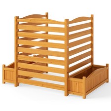 Freestanding Air Conditioner Fence with Planter Box 3-Panel Privacy Screen