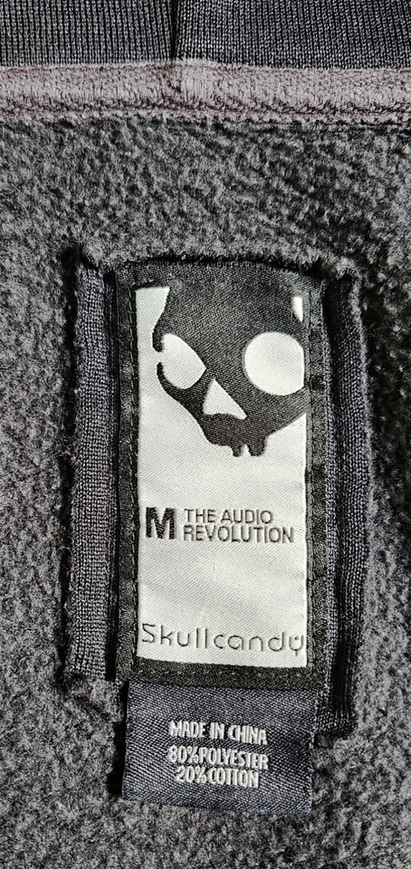 Sudadera con Capucha Skullcandy Para Hombre Talla Mediana M Negra Cremallera Completa Bordada Foto 4 de 4