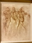 Ed Eller Oil Painting 3 Male Figures    27” Height By 23” Width — photo 2