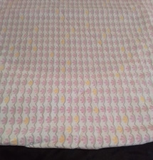 Pottery Barn Kids Cassandra Fitted Crib Sheet Lilac Gray Peach Floral Cotton