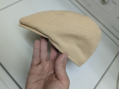 KANGOL Tropic 504 Ventair Beret Flat Cap Casual Style, Beige, Sz Small, New!!!