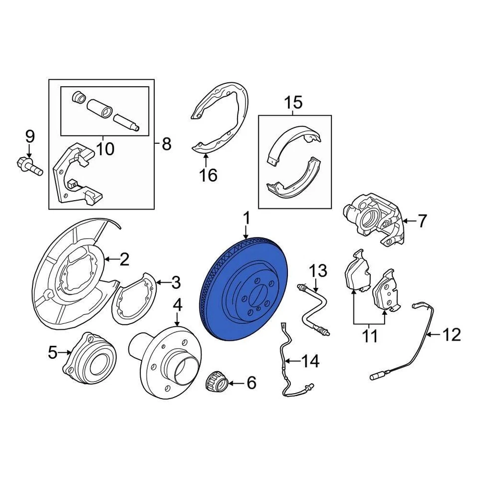 For BMW 650i xDrive Gran Coupe 2013-2019 BMW 34206894381 Rear Disc Brake Rotor Foto 4 de 4