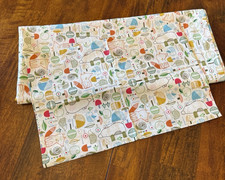The Land Of Nod Toddler Flat Sheet W/ Pillowcase In Nature Trail Organic Cotton