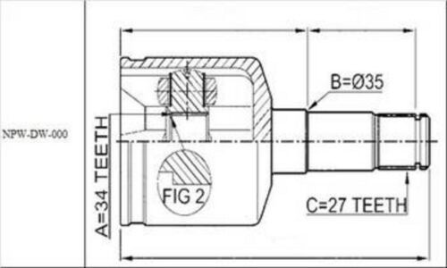 Hardy Disc, Longitudinal Wave Shaft Fits for Chevrolet Captiva 2.4, 3.0, 3.2, 2